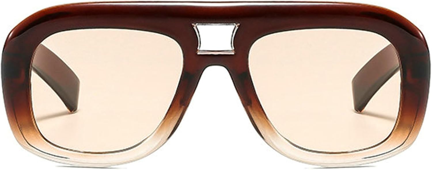 

Солнцезащитные очки COTIA Square Double Bridge для женщин и мужчин, модные, в стиле «пилот», для активного отдыха, путешествий, пляжа, классический стиль, Gradient Tea