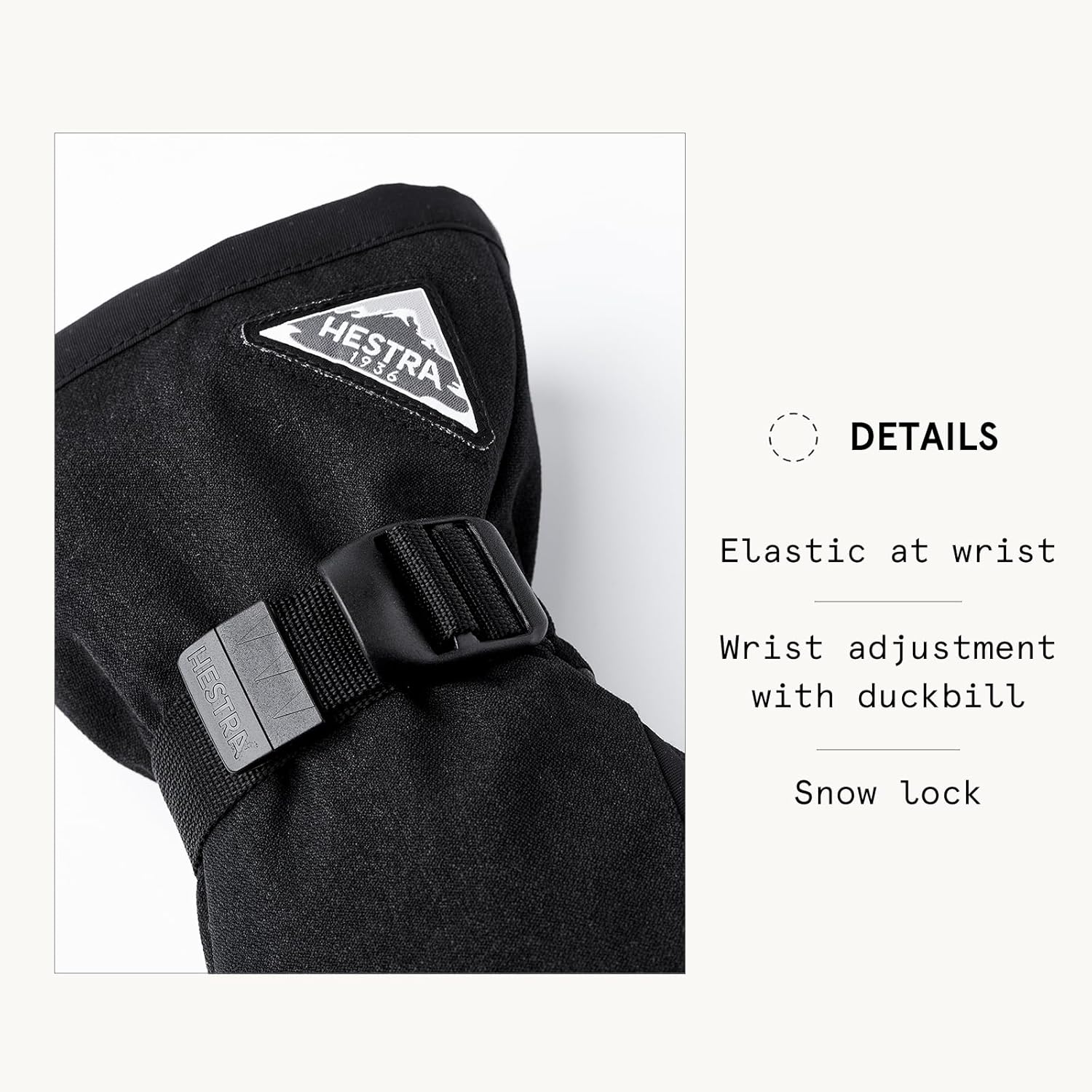 Варежки Hestra Unisex Powder Gauntlet, ветрозащитные, кожаные, повседневная зимняя одежда, горнолыжные варежки для мужчин и женщин, Beige — фото 4