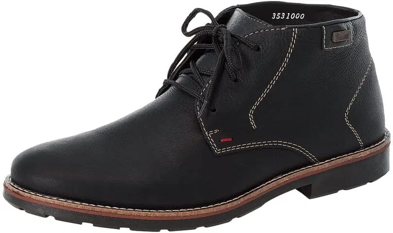 Мужские зимние ботинки RiekerTEX 35310 на шнуровке, Black