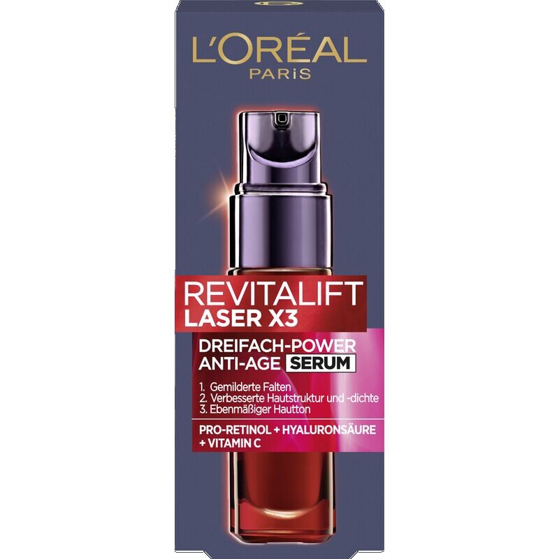 

Антивозрастная сыворотка Laser X3 Triple Power L’Oréal Paris, 30 ml