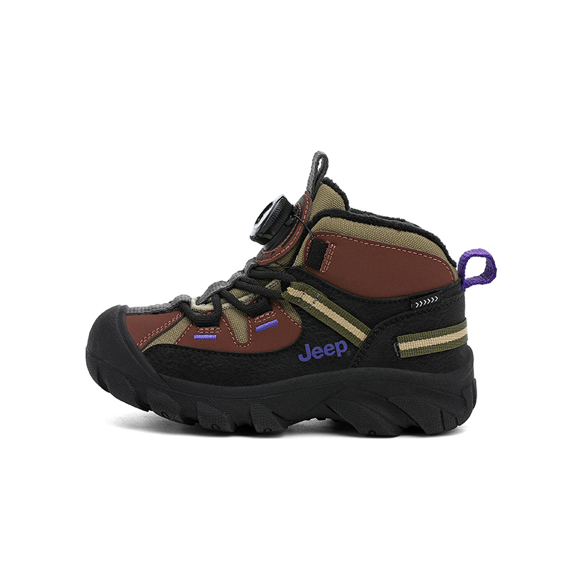 

Explorer 20 детские утепленные нескользящие износостойкие ботинки Jeep, plum зеленый/cocoa коричневый[thin cotton]