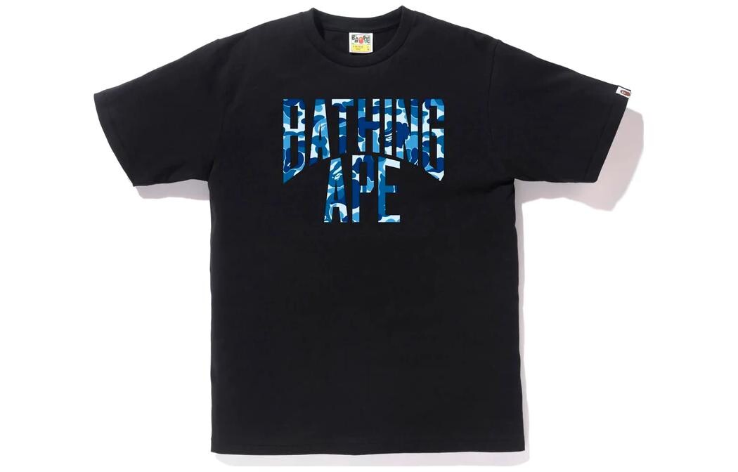 

Футболка с логотипом BAPE ABC Camo NYC A Bathing Ape, белый/синий