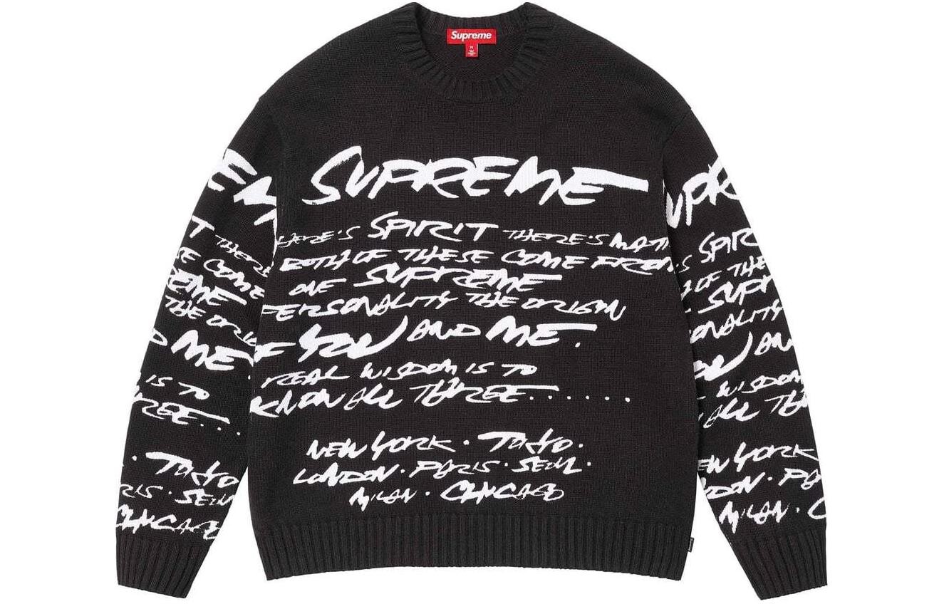 Свитер Supreme Futura, черный / красный — фото 2