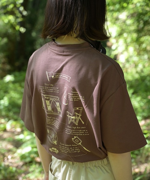 

Футболка хлопковая с принтом S'more, коричневая