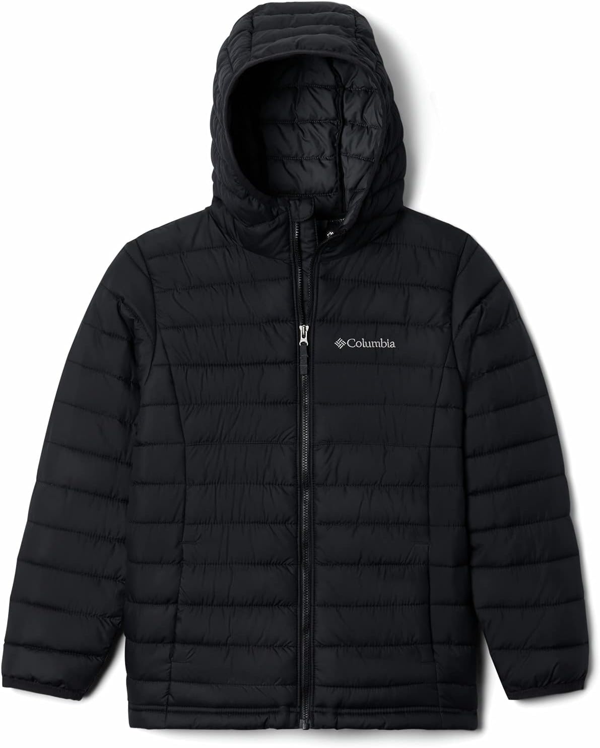 Куртка зимняя Columbia boys Powder Lite Hooded, Black — фото 4