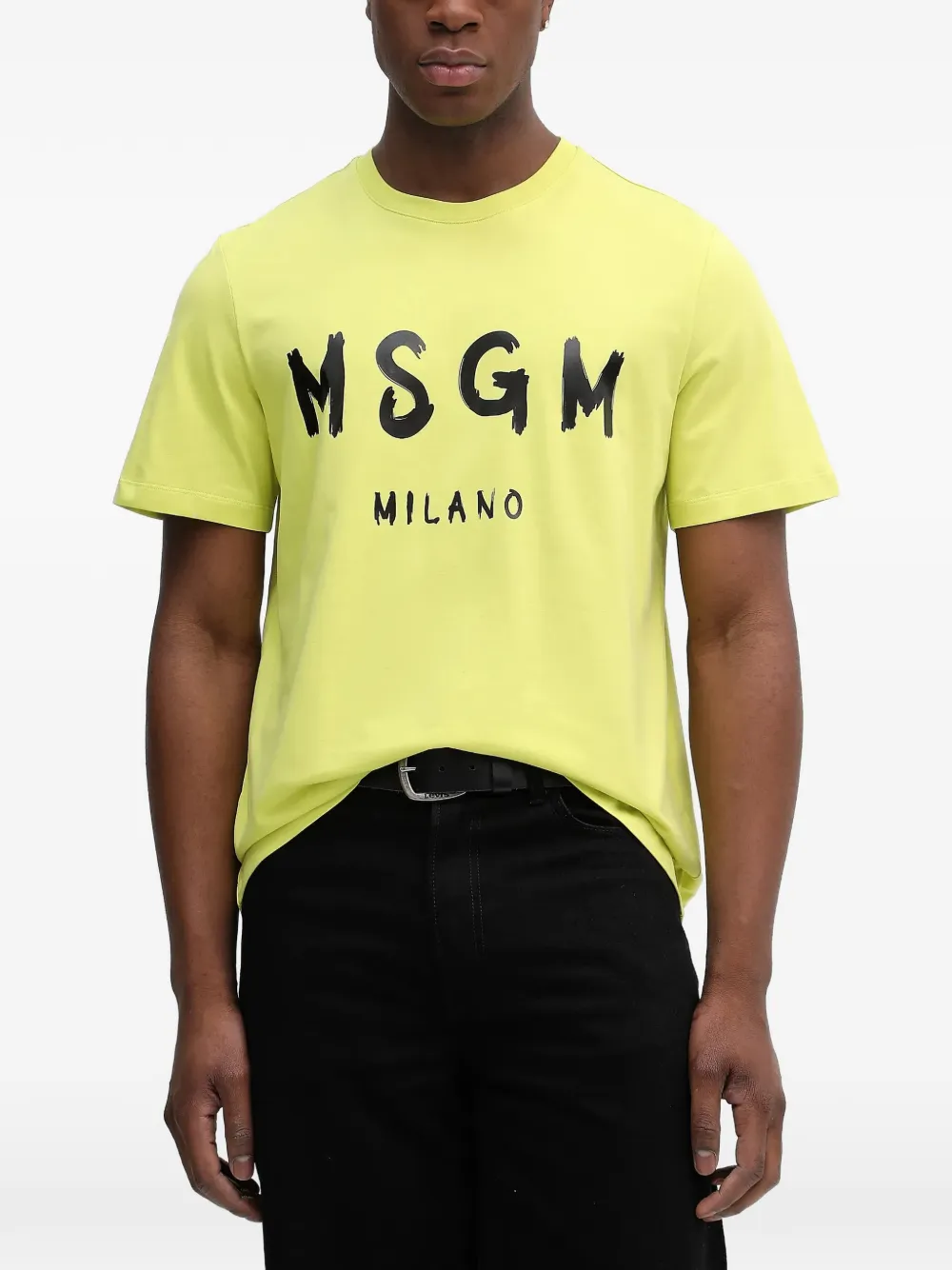 

Футболка с логотипом Msgm, желтый