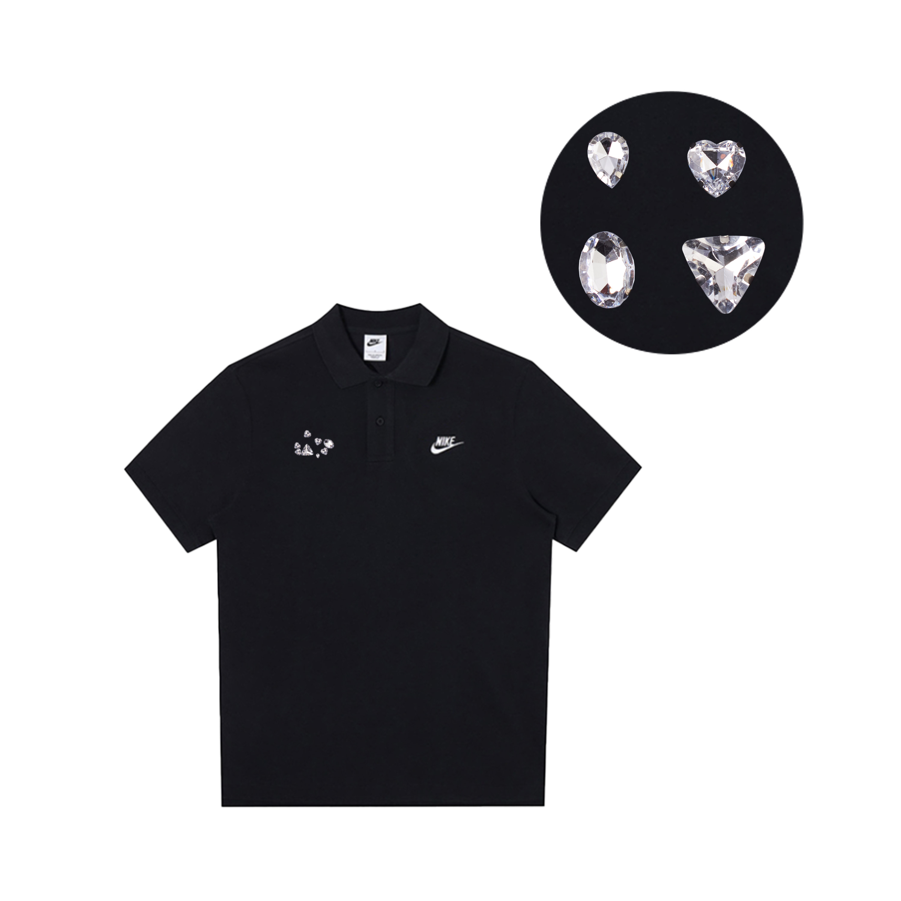 

Nike Мужская черная поло, Черный, Nike Мужская черная поло