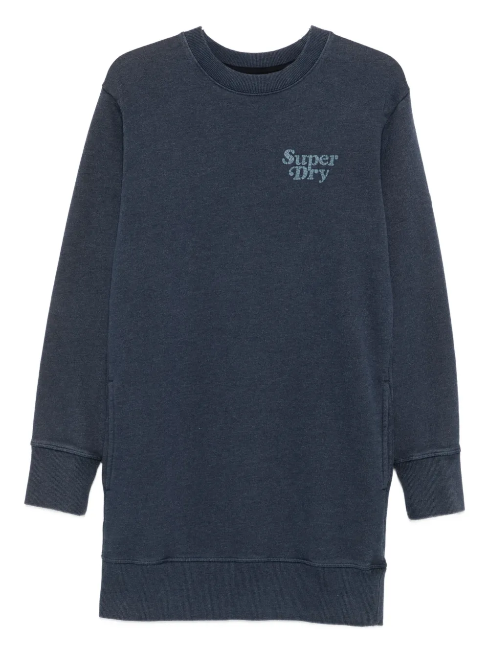 

Платье-свитшот с логотипом Superdry, синий