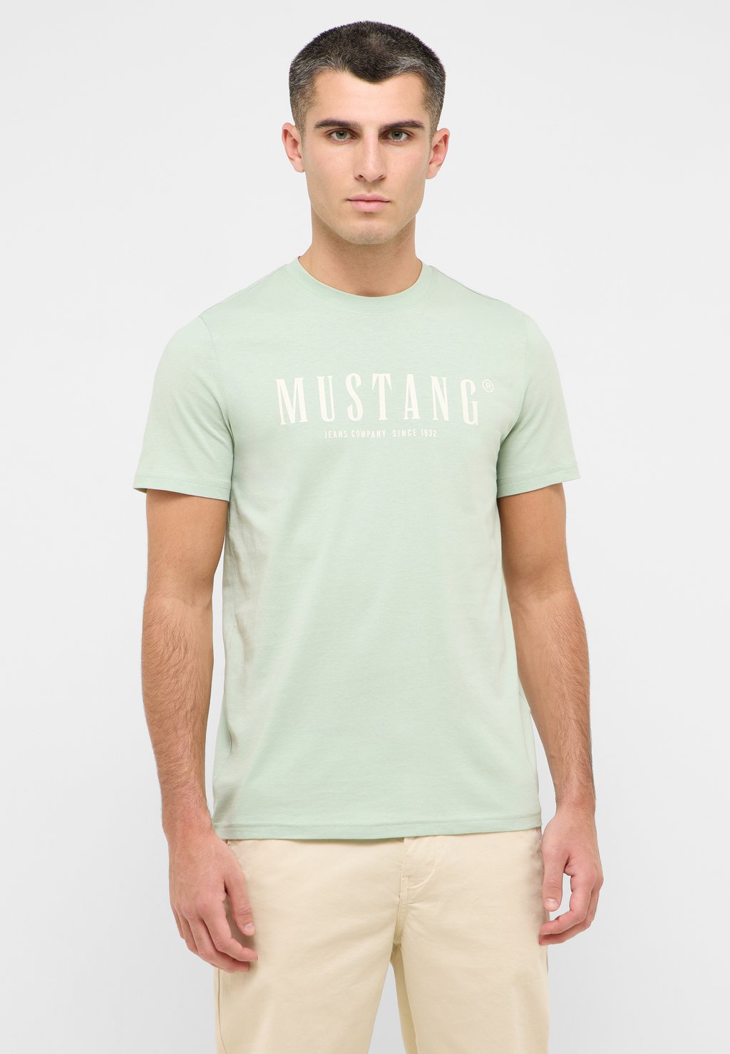 

Футболка с принтом Mustang, светло-зеленый