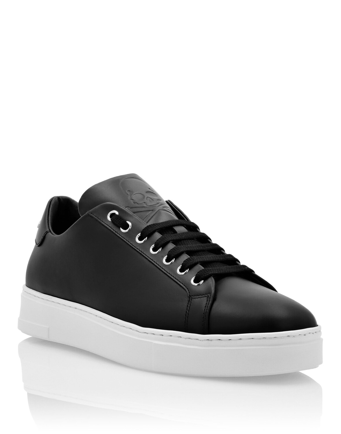 

Кожаные кроссовки Skull and Plein Philipp Plein, цвет Black / White, Белый, Кожаные кроссовки Skull and Plein Philipp Plein, цвет Black / White