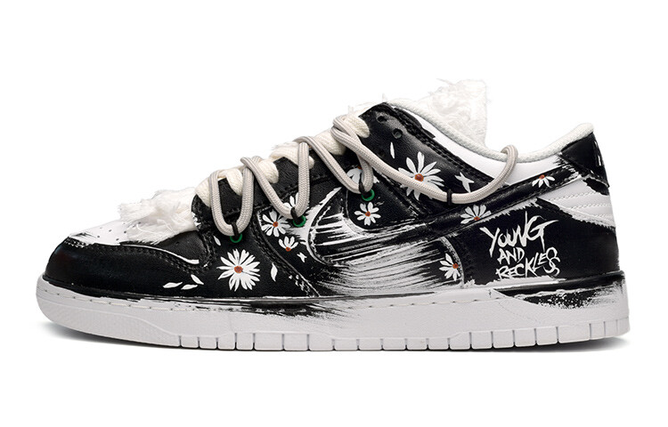

Кроссовки Nike Dunk Skateboard Shoes Women's Low-Top Black White Gray
