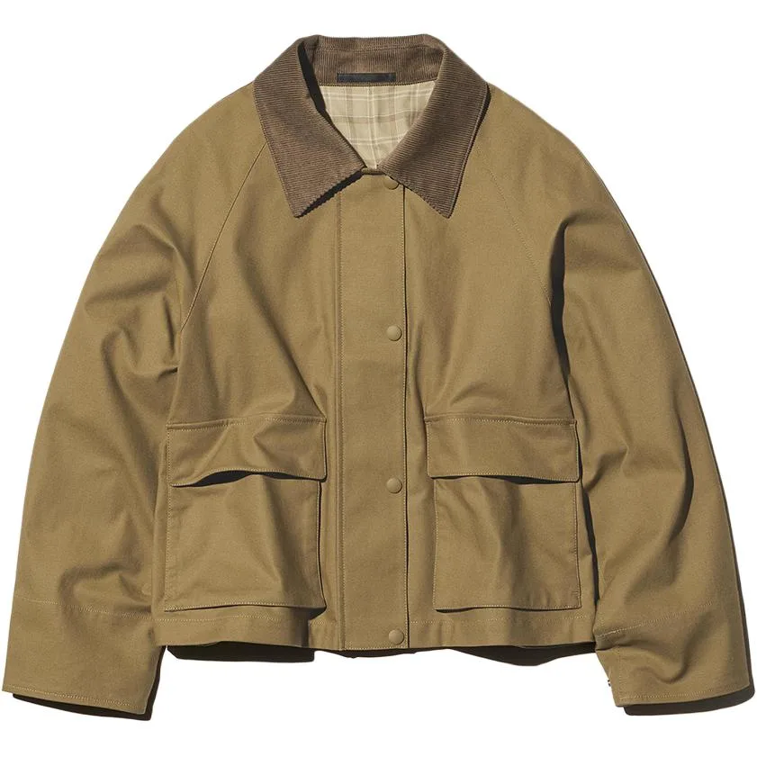 Короткое пальто женское с лацканами умеренной длины UNIQLO, хаки