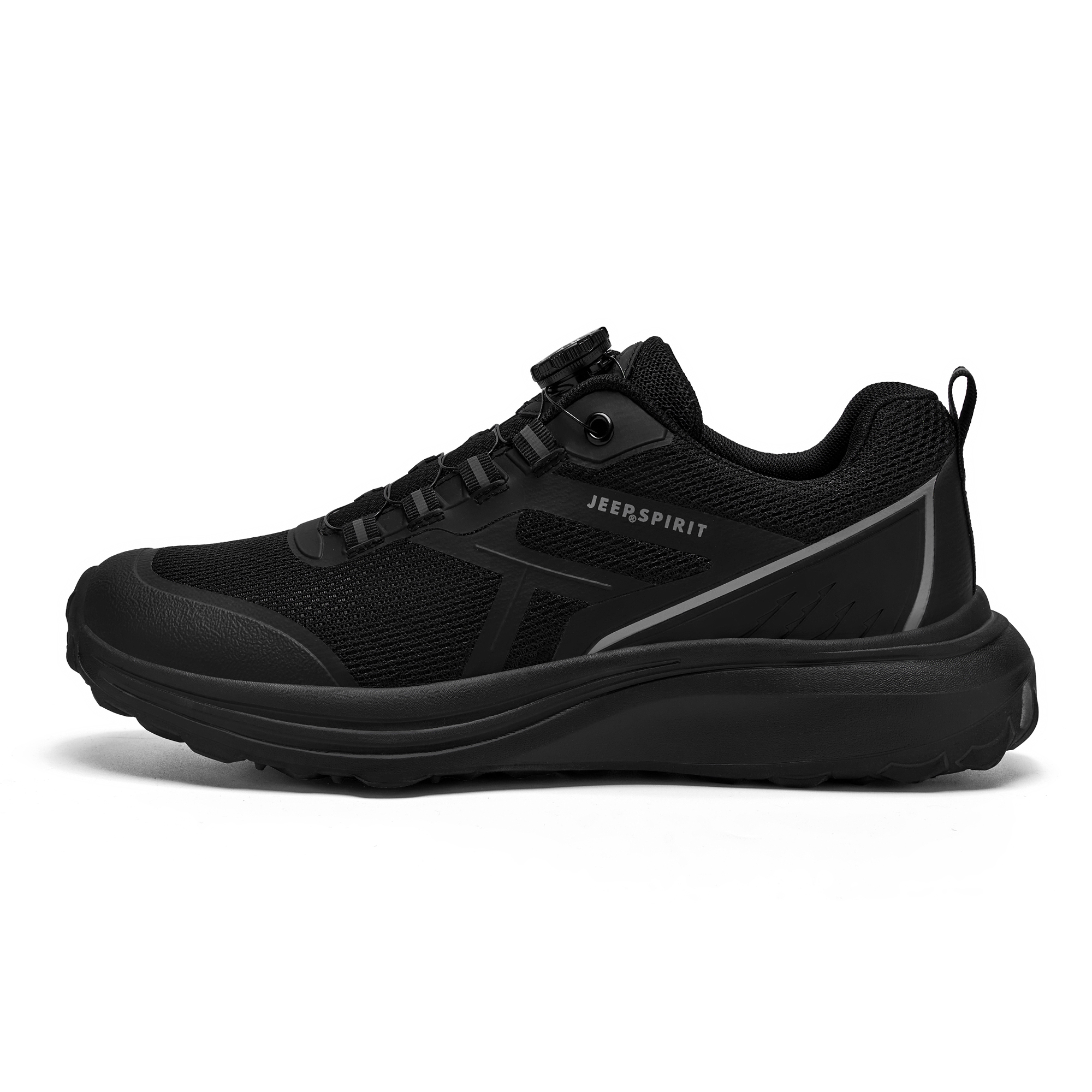 

JEEP SPIRIT Кроссовки мужские графитово-черные с амортизацией, износостойкие, дышащие, легкие, с низким верхом