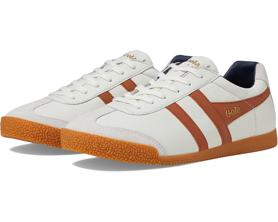 

Кроссовки Gola Harrier Leather, цвет White/Moody Orange/Navy