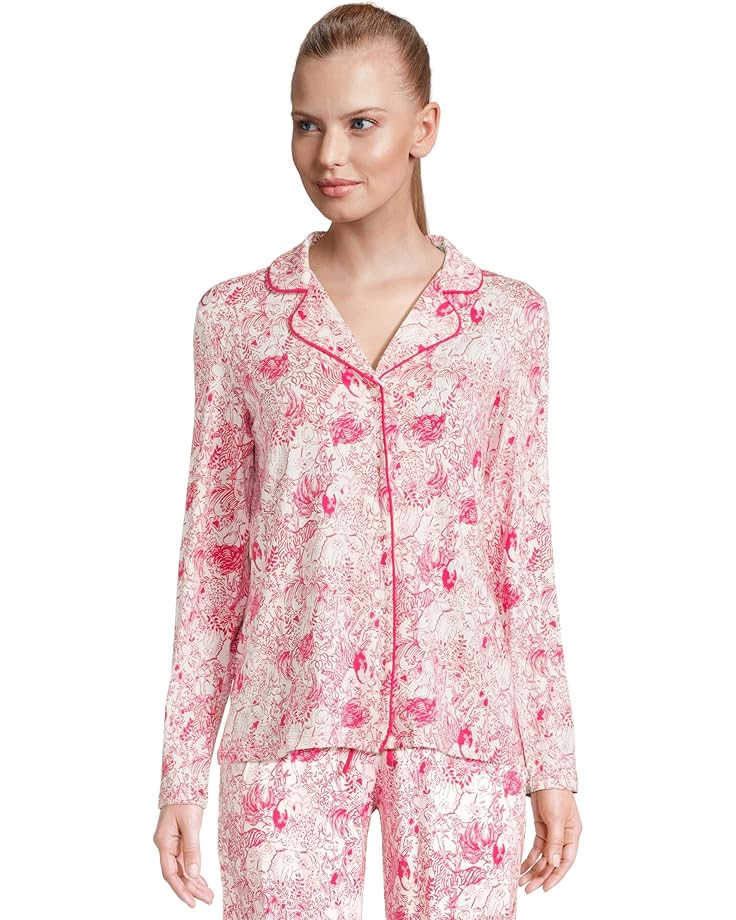 

Пижамный топ Lilly Pulitzer Pj Knit Long, цвет Raspberry Rouge Animal Magnetism