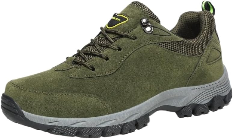 

Мужские походные кроссовки, противоскользящие замшевые треккинговые туфли для кемпинга и походов, удобная обувь для мужчин Hhhchpm, зеленый