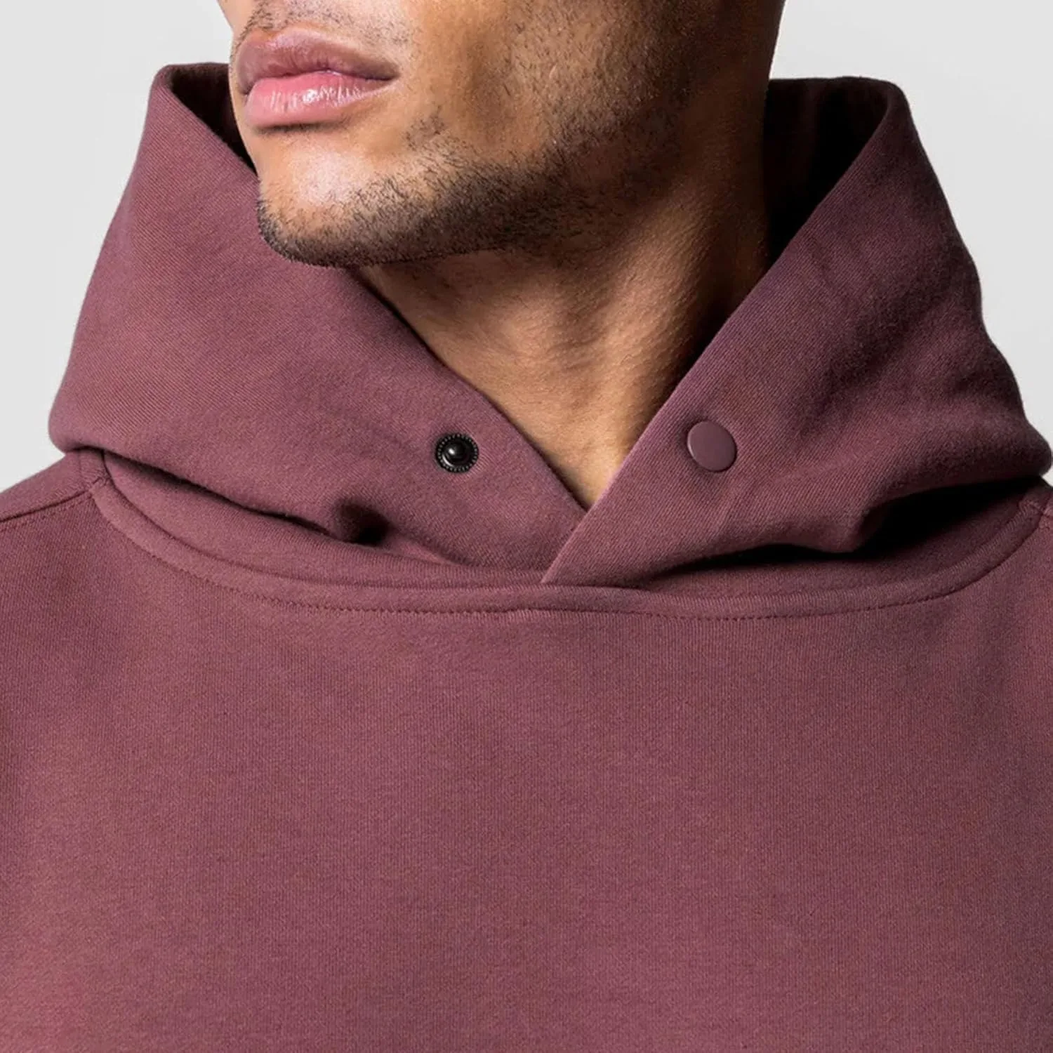 Мужской однотонный теплый худи Midweight Fleece с карманами и шнурком — фото 2