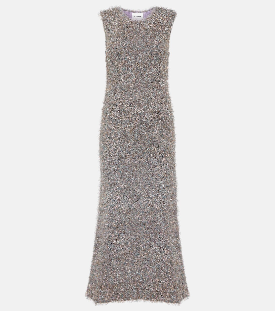 

Платье миди с люрексом и эффектом металлик Jil Sander, мультиколор