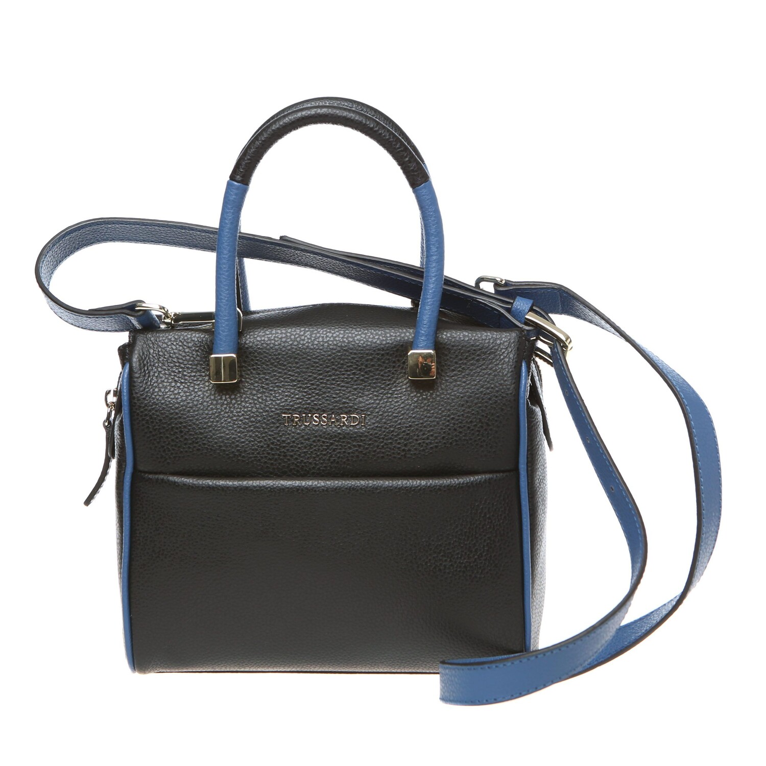 

Черная кожаная женская сумка Trussardi, черный