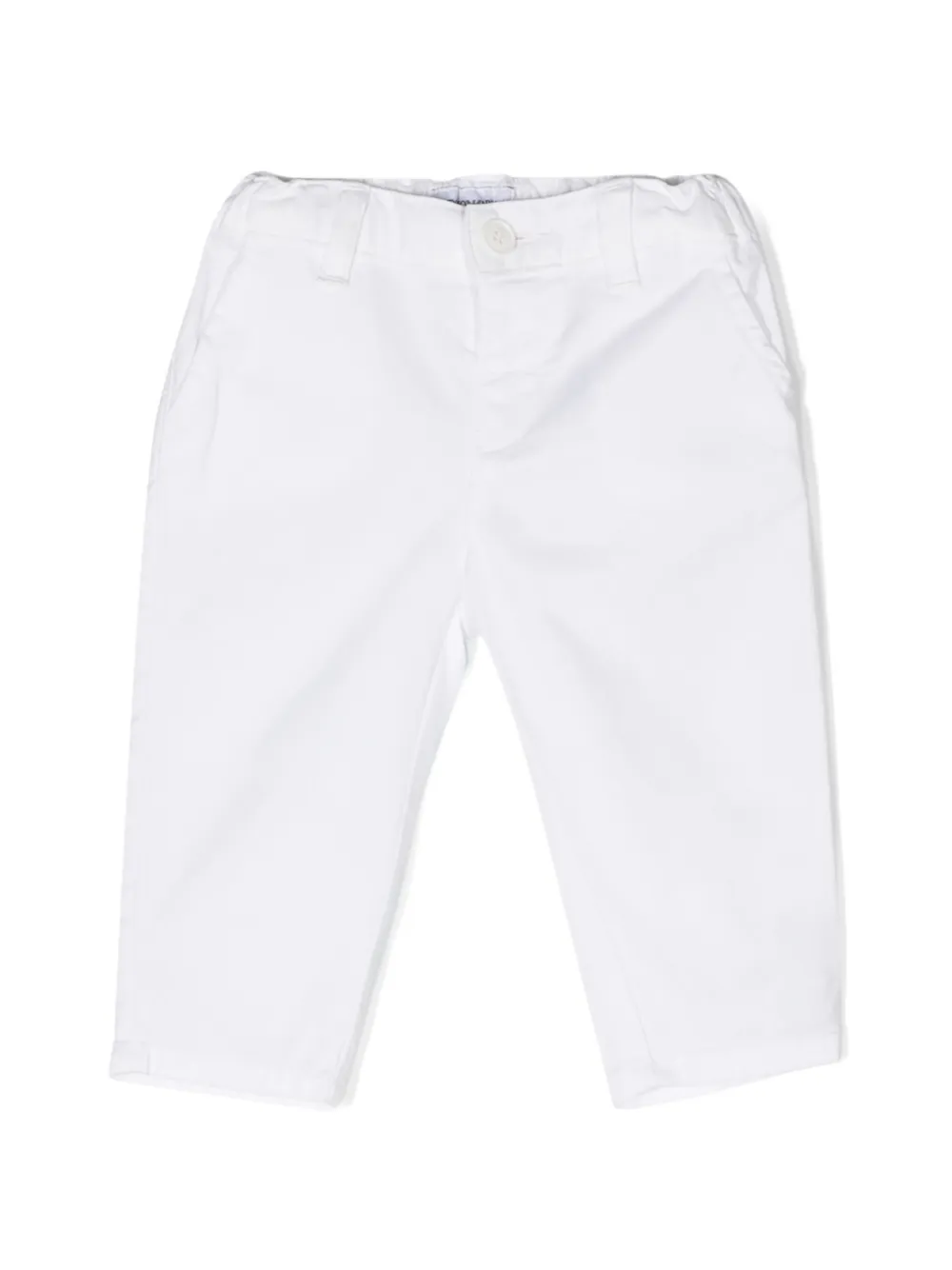 

Зауженные брюки средней посадки Emporio Armani Kids, белый