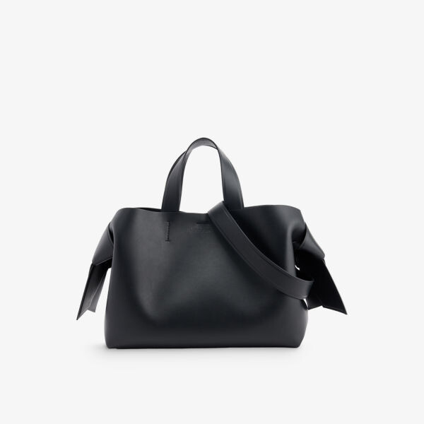

Кожаная большая сумка musubi Acne Studios, черный