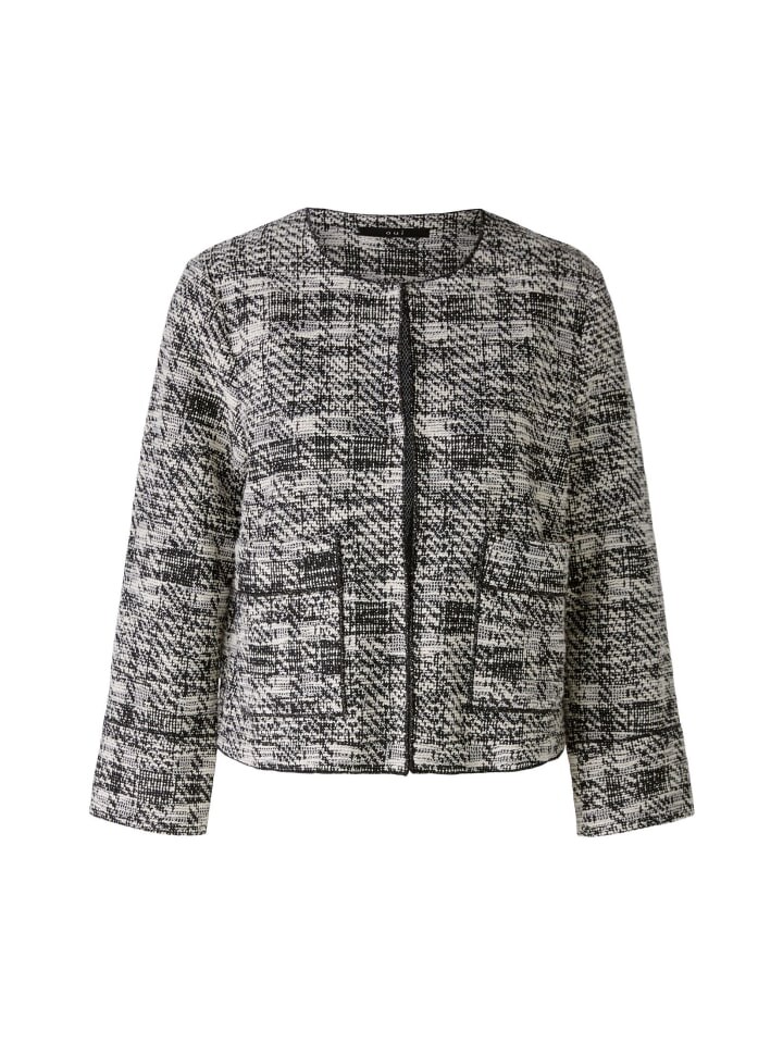 

Куртка Oui Jerseyjacke, цвет white black
