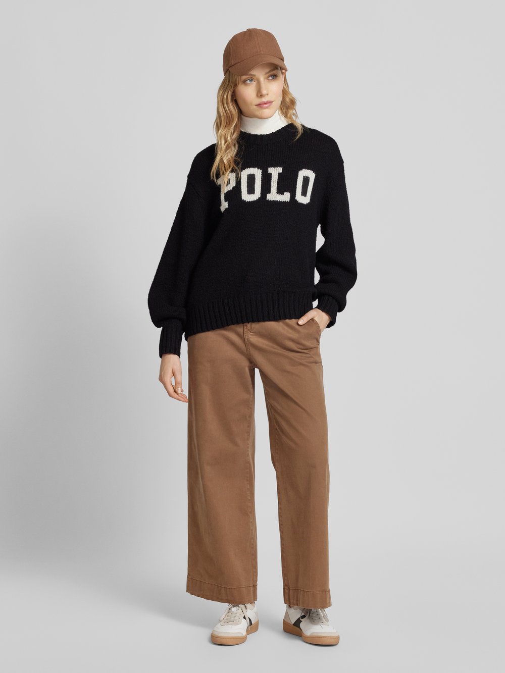 

Вязаный свитер с круглым вырезом Polo Ralph Lauren, черный