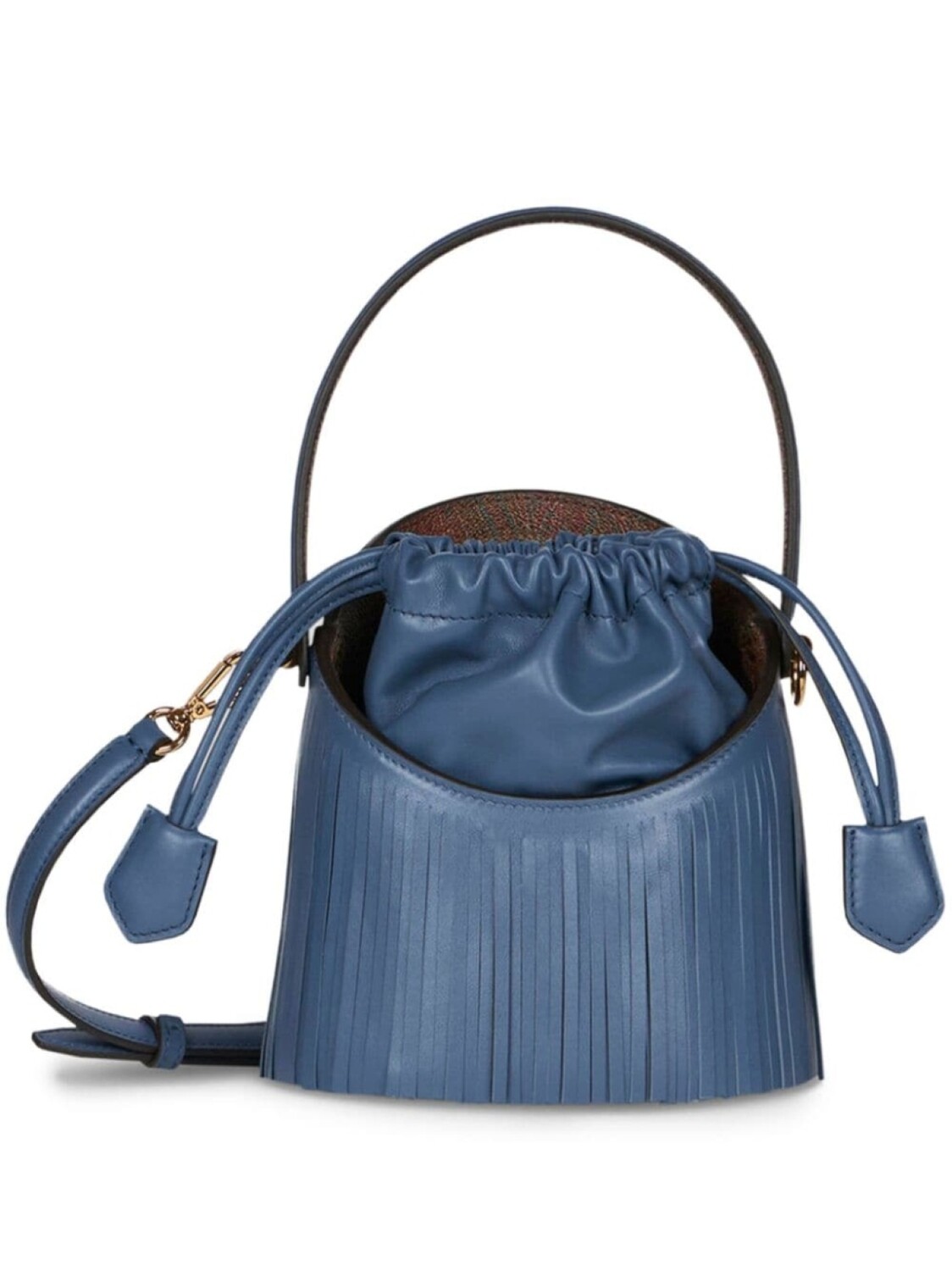 

ETRO мини-сумка Saturno с бахромой, синий