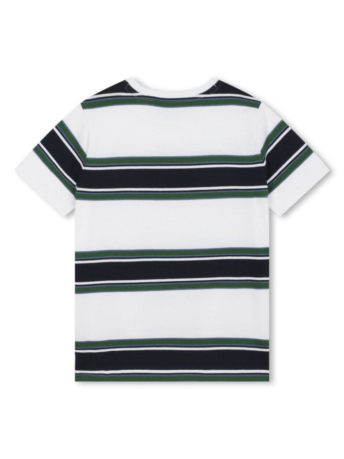 BOSS Kidswear полосатая футболка с логотипом, белый — фото 2