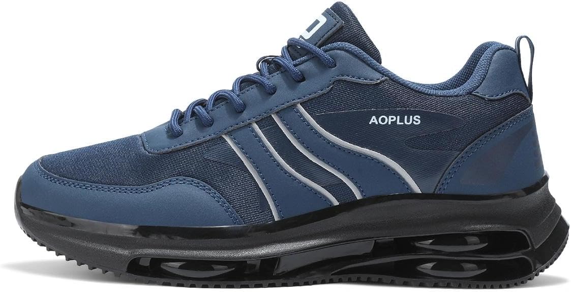 

Мужские кроссовки для бега - легкие и дышащие кеды для спорта, прогулок и повседневной носки (разные цвета) Aoplus, синий