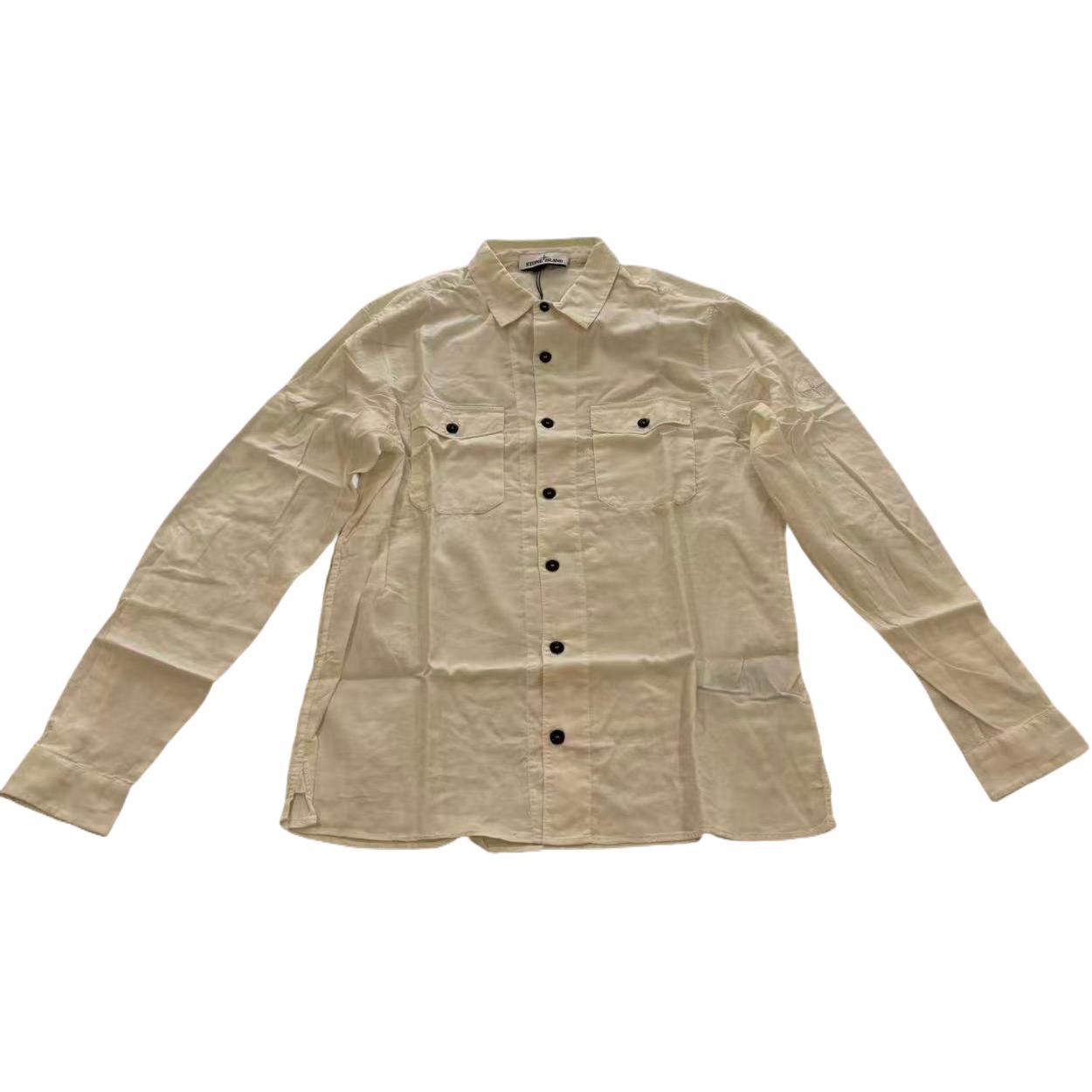 

Мужская рубашка с длинным рукавом STONE ISLAND, Ecru
