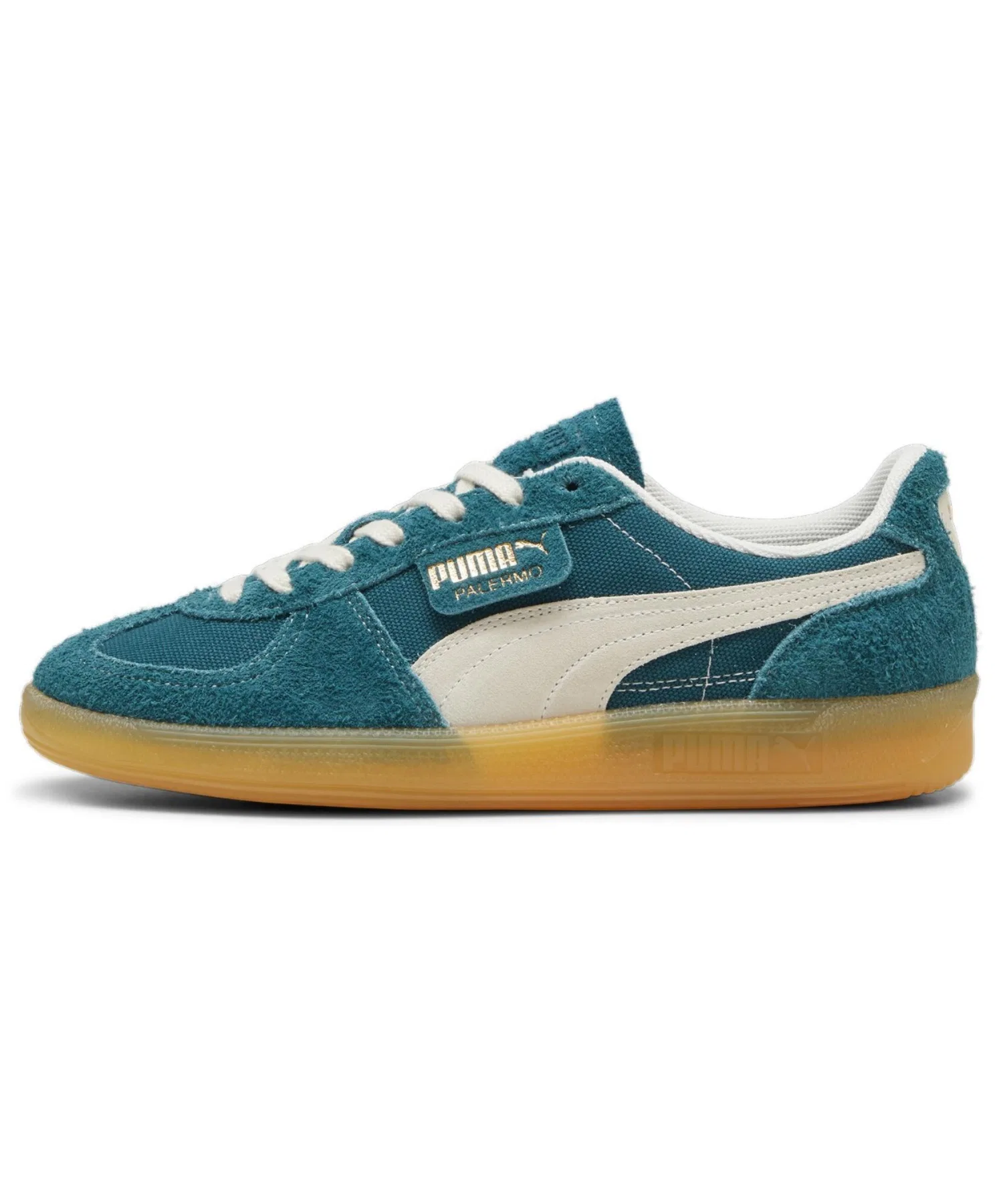 Мужские кроссовки PUMA Palermo Vintage с гам-соул зелёные — фото 2