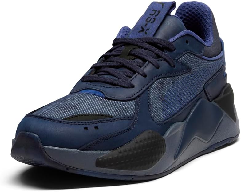 Мужские кроссовки PUMA RS-X Latin Punk с шнуровкой, повседневные - синие — фото 2