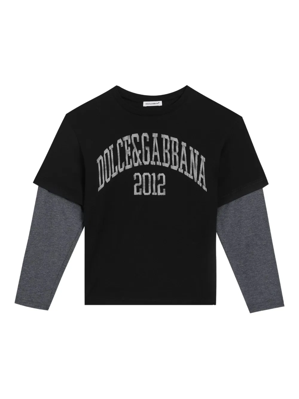 

Многослойная футболка с логотипом Dolce & Gabbana Kids, черный