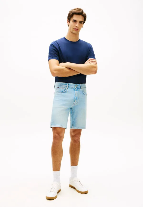 Выцветшие джинсовые шорты прямого кроя denton Tommy Hilfiger, Heron Blue — фото 2