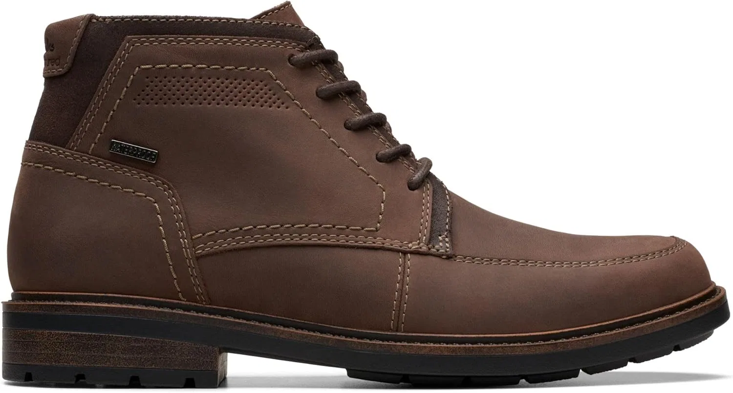 Оксфорды водонепроницаемые Clarks, темно-коричневая кожа