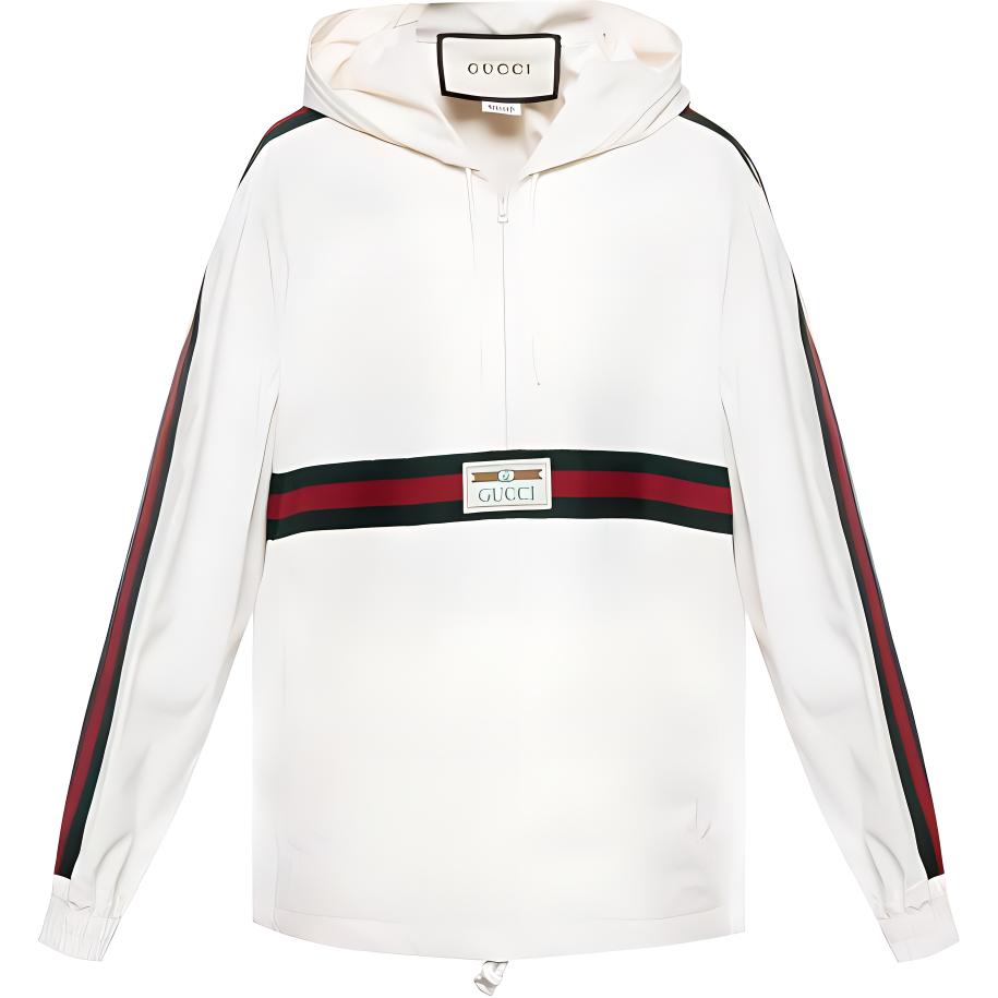 

Хлопковая ветровка из парусины GUCCI, экрю, Бежевый, Хлопковая ветровка из парусины GUCCI, экрю