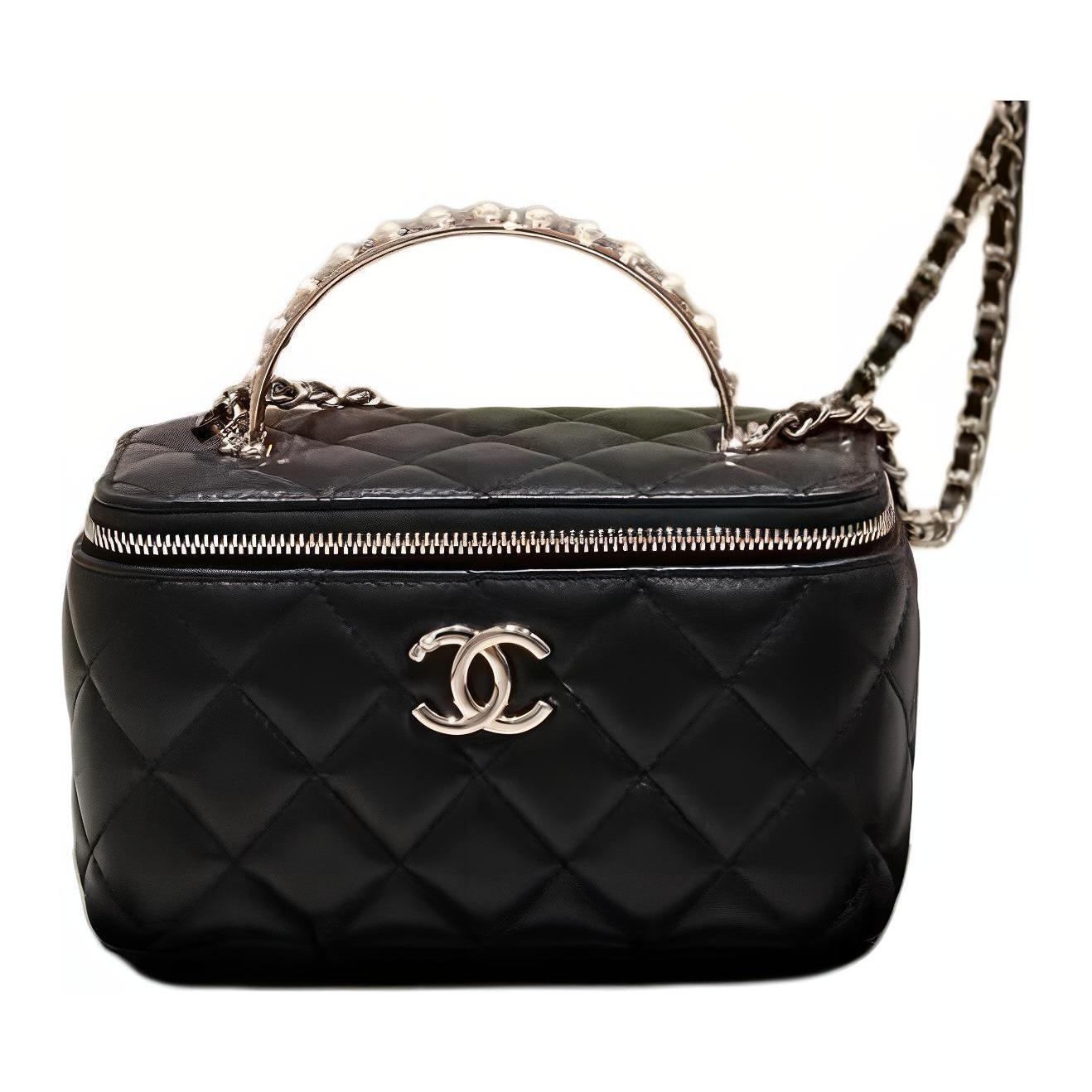 CHANEL Женская черная сумка через плечо из овчины, кроссбоди, клатч — фото 2