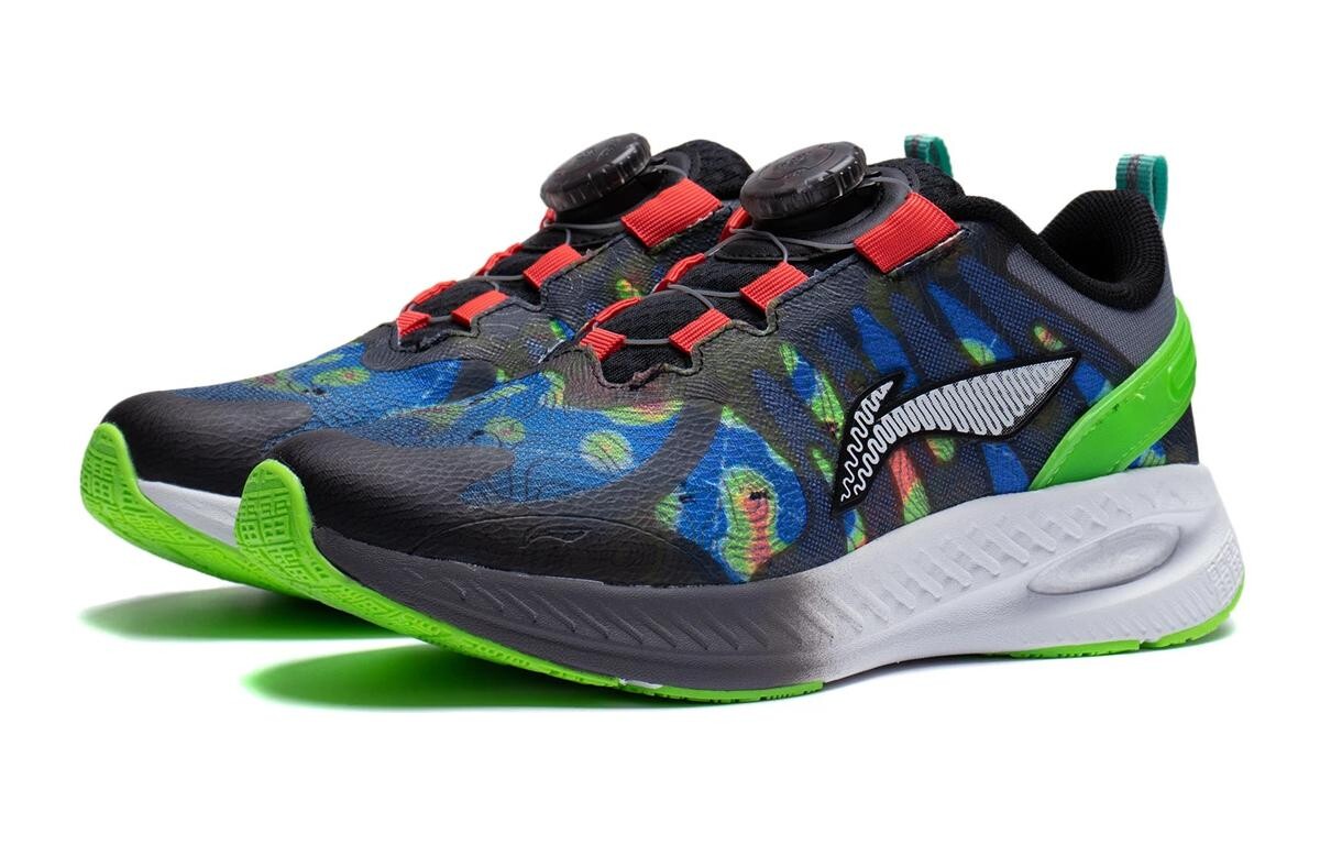 Кроссовки LINING YOUNG Kunpeng Kids Lifestyle Shoes GS Low-top Black/green — фото 3