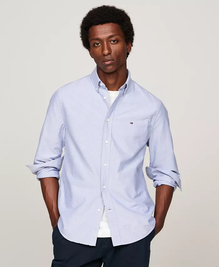 

Мужская классическая рубашка Oxford Heritage Tommy Hilfiger, синий