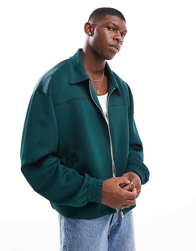 

ASOS DESIGN – зеленая куртка-дайвер Harrington оверсайз
