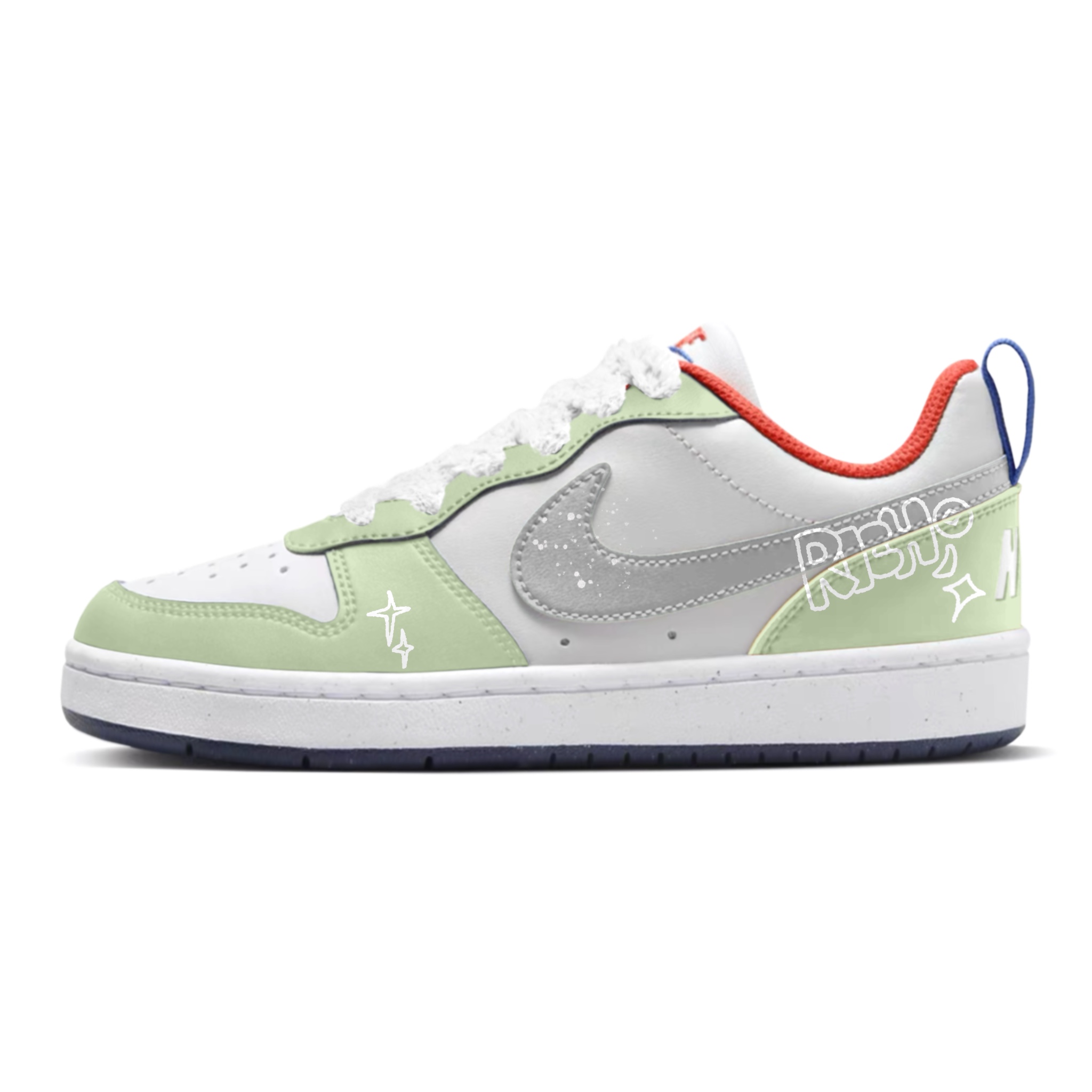 

Nike Кроссовки для скейтбординга Court Borough Afternoon Mint с низким верхом, дышащие, для детей и подростков