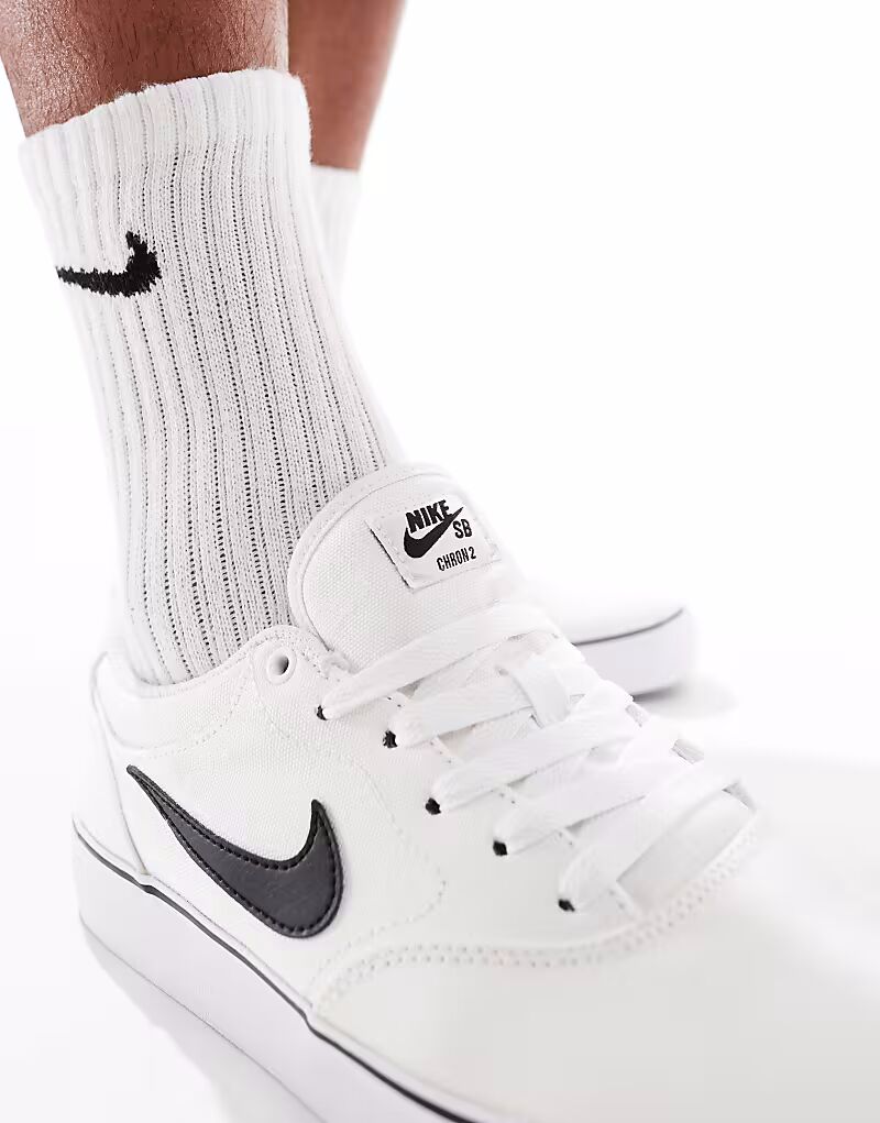 Кроссовки Nike SB Chron 2 белого цвета — фото 3