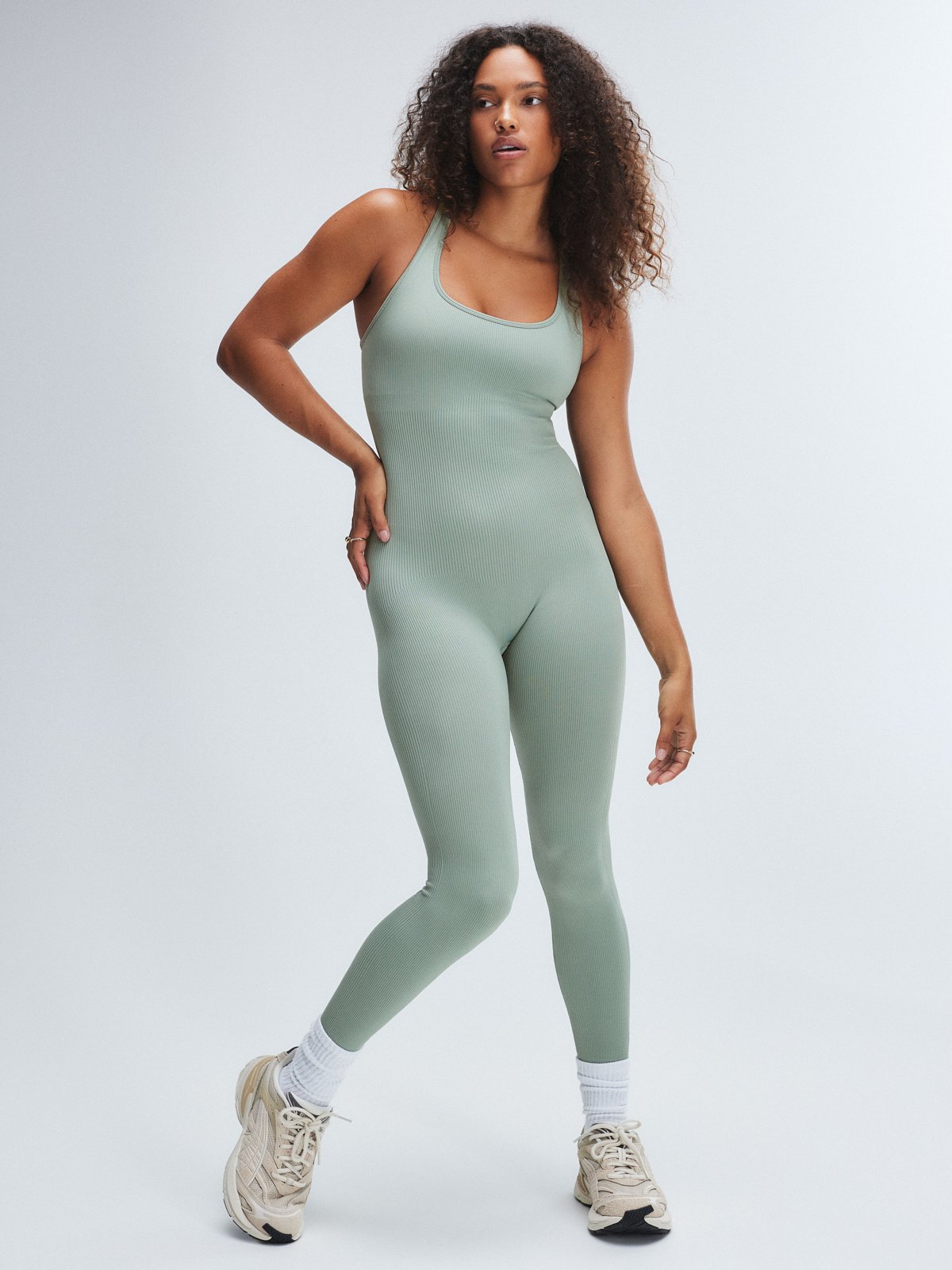 

Спортивный комбинезон Savage X Fenty Seamless, цвет Muted Green