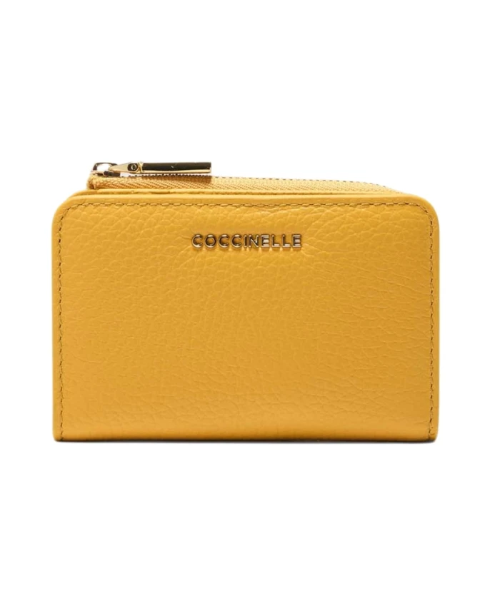 

Мягкий металлический кошелек Coccinelle, желтый