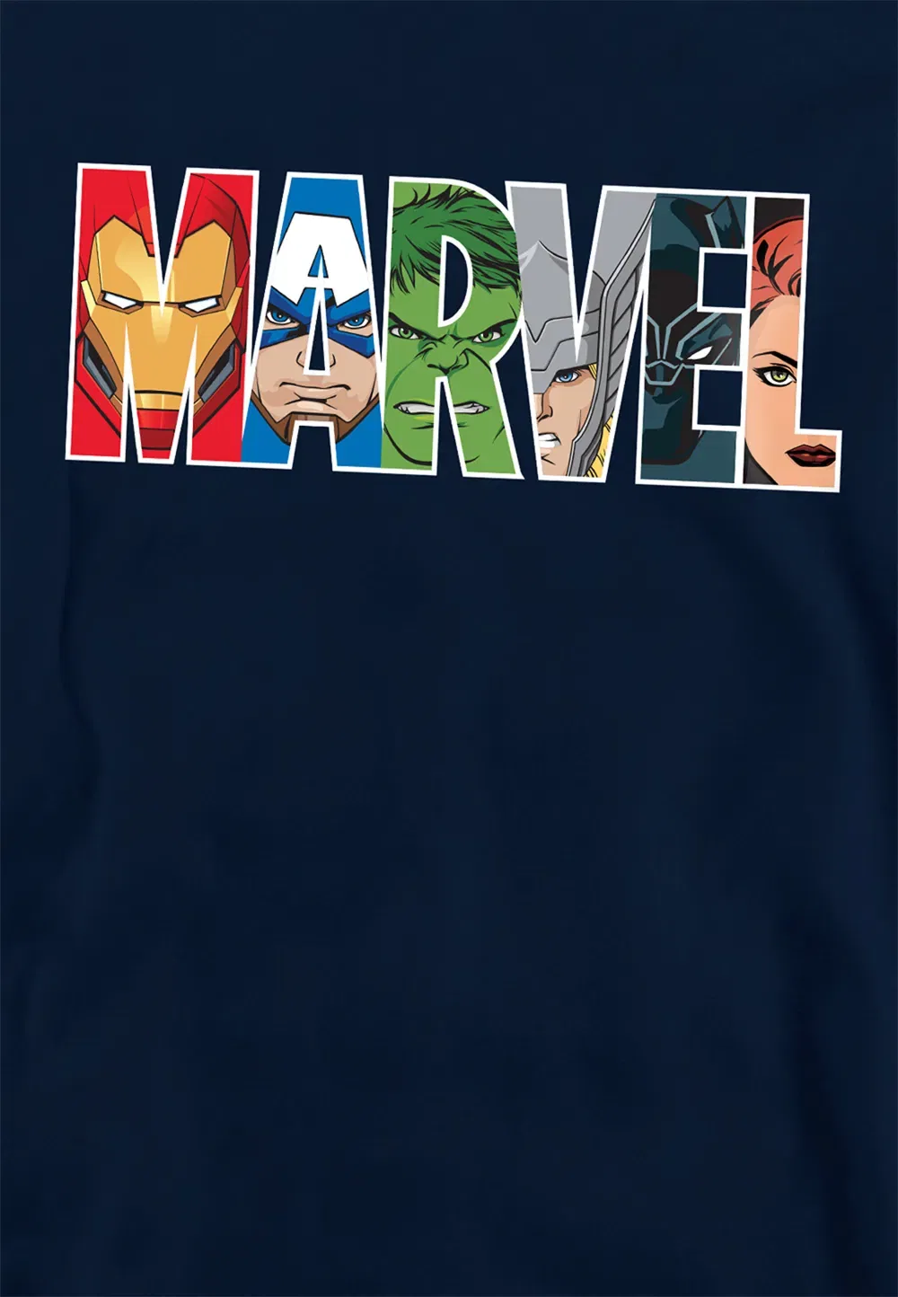 Детская худи Marvel Avengers с логотипом, темно-синий, темно-синий — фото 2