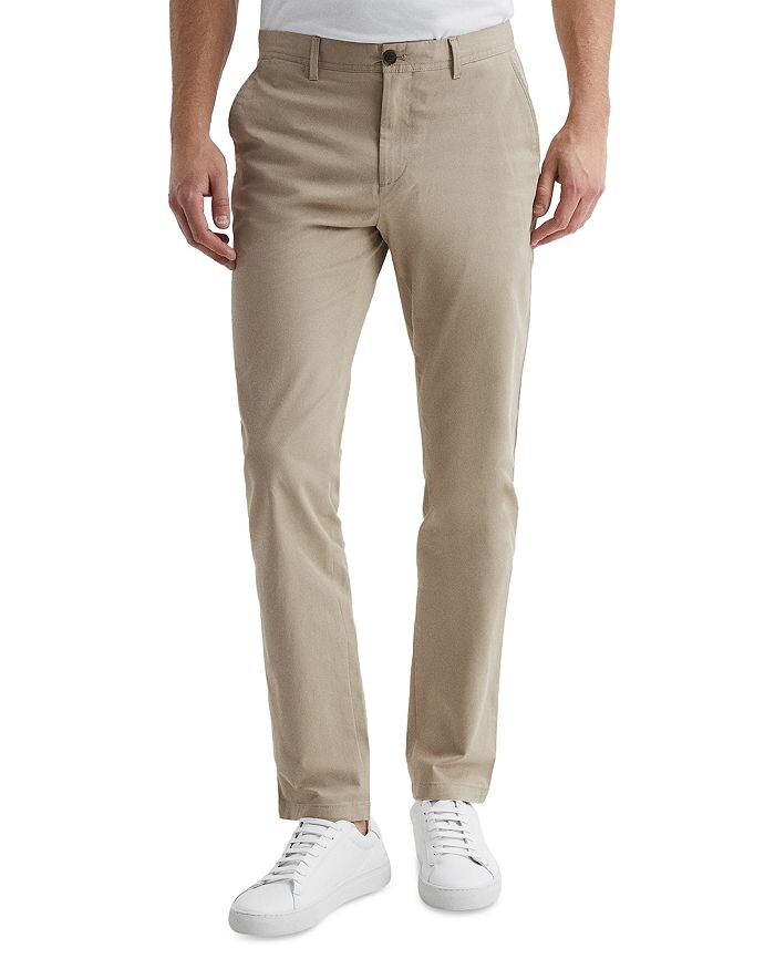 

Брюки-чиносы узкого кроя REISS Pitch Washed, коричневый/бежевый