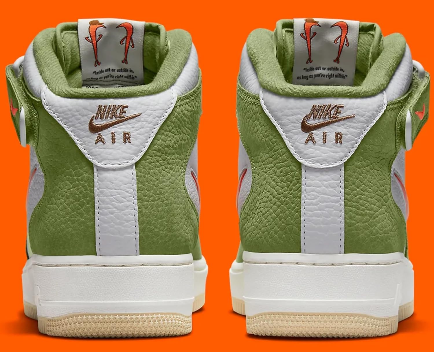 Мужские кроссовки Nike Air Force 1 Mid '07 QS, белый/зеленый — фото 4