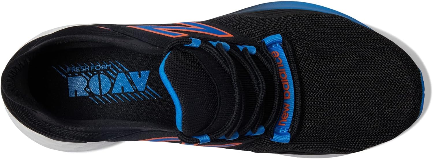 Кроссовки New Balance Men's Fresh Foam Roav V2, черный/синий/оранжевый — фото 3