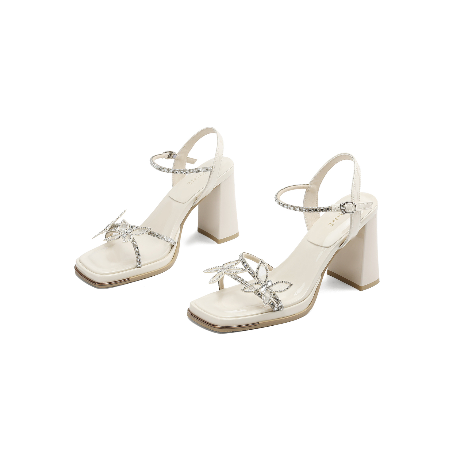 DAPHNE Женские сандалии на одной застежке бежевые, цвет Beige — фото 2